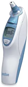 Braun Thermoscan Ear Thermometer with ExacTemp Technology Stores Up To 8 Readings, Includes a Protective Case, Lens Filters, and Batteries