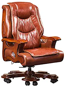 Executive Chairs DIOE Executive Leather Office Chair - Solid Wood Handrails, Luxury with 10 Silent Wheels, Reclining and Rotatable,Massage