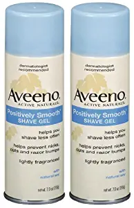 Aveeno Positively Smooth Shave Gel - 7 oz - 2 pk