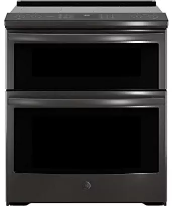 GE Profile PS960BLTS 30 Inch Slide-in Electric Range with Smoothtop Cooktop, 6.6 cu. ft. Primary Oven Capacity in Black Stainless Steel