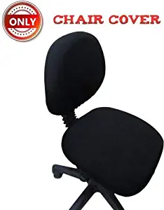 A.B Crew Computer Office Chair Cover Pure Color Universal Chair Cover Stretch Rotating Chair Cover(Black)