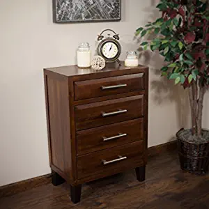 Christopher Knight Home Glendora Brown Mahogany Solid Wood Four Drawer Storage Dresser