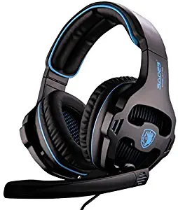 SADES SA810 3.5mm Stereo PC Gaming Headset Headphone with Microphone Black