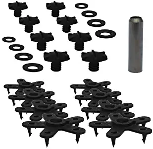 Eagle Klaw - Floor Mat Clips Set of Anti-Slip Fixing Retainers for Car Mats - Made in USA - Black - Pack of 8 for 4 Mats + 3/8" Cutter