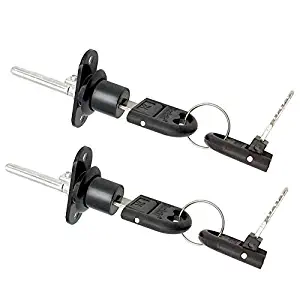 Magic&Shell 2PCS 16mm Drawer Lock 1 Lock 3 Office Desk Cabinet Safety Associated Lock with 2 Keys Furniture Hardware Fitting Black