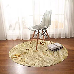 Carpet Burrito Round Carpet Plain Corn Tortilla Play Mat Area Rugs Food 3D Funny Floor Mat for Bedroom Alfombra Dropship