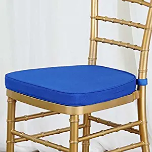 Efavormart 10PCS Royal Blue Chiavari Chair Cushion Chair Pad with Attachment Straps Party Event Decoration - 2" Thick