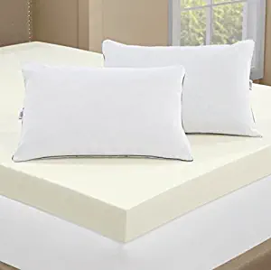 Serta 4-inch Memory Foam Mattress Topper with 2 Memory Foam Pillows -- QUEEN SIZE