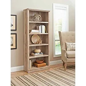 Supernon Better Homes and Gardens Crossmill Collection 5-Shelf Bookcase, Weathered