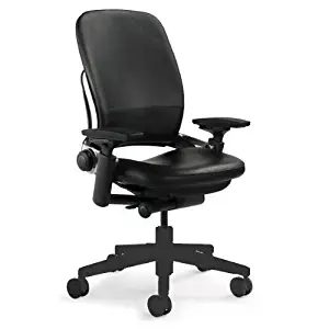 Steelcase Leap Leather Chair, Black