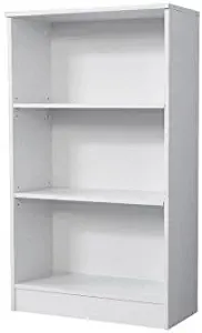 Hampton Bay 3-Shelf Standard Bookcase in White