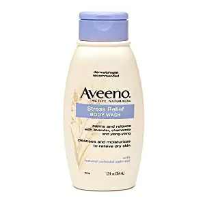 Aveeno Stress Relief Body Wash 12 fl oz (354 ml) package of 3