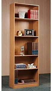 Orion 5-Shelf Bookcase 2 fixed shelves, 3 adjustable shelves