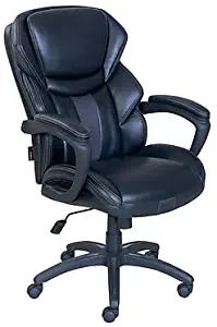 Dormeo Espo Octaspring Bonded Leather Managers Office Chair, Fixed Arms, Black