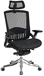 Viva Office Viva0588F1A Luxury High Back Multifunction Mesh Executive& Managerial Chair with Adjustable Headrest44; Arms & Seat Cushion