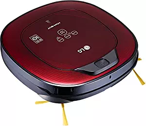 LG HOM-BOT Wi-Fi Enabled Robotic Vacuum, with 6 Smart Cleaning Modes, for Carpets, Hardwood and Tile,CR3365RD, Ruby Red Vacuum