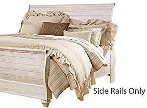 Ashley Furniture Signature Design - Willowton Queen Sleigh Rails - Component Piece - Whitewash