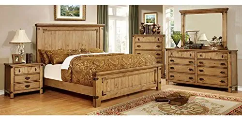 247SHOPATHOME Bedroom set, King, Weathered