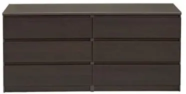 Laguna Dresser Double 6 Drawer Antique Modern Solid Chest Wooden Top Vanity Bedroom Furniture 60.50" W x 19.50" D x 28.00" H