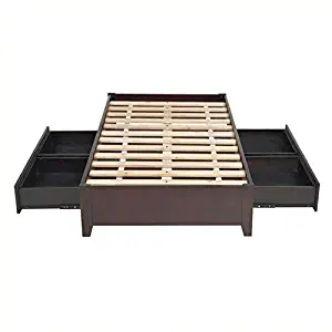 Modus Furniture Simple Platform Storage Bed, California King, Espresso