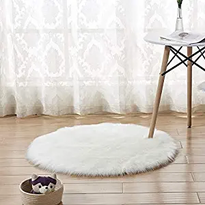 Carpet Fluffy Round Rug Carpets Living Room Solid Long Plush Area Carpet Faux Fur Sheepskin Shaggy Rugs for Home Bedroom Decorative