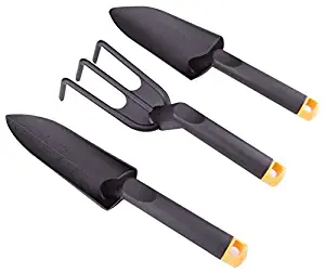 Edward Tools Garden Hand Tools Set Fiber Composite - Garden Trowel, Transplanter and Cultivator - Extra Strength Nylon Fiberglass - Lightweight but Stronger Than Steel - Break-Proof Guarantee