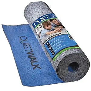 MP Global Products QuietWalk Laminate Flooring Underlayment with Attached Vapor Barrier Offering Superior Sound Reduction Compression Resistant and and, Moisture Protection Covers 360 Sq. Ft.), Blue