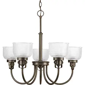 Progress Lighting P4689-74 Transitional Five Light Chandelier from Archie Collection Dark Finish, Venetian Bronze