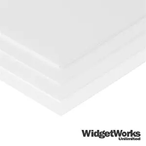 WHITE Styrene Thermoform Plastic Sheets 1/32" x 12" x 12" Sheets - 12 Piece Bundle