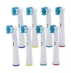 KINGZHUO 8 PCS Universal Electric Replacement Toothbrush Heads For Braun Oral B SB-17A Soft Bristles