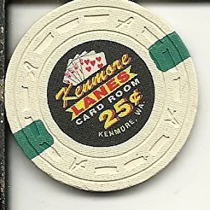$.25 kenmore lanes casino chip kenmore washington