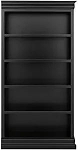 Home Decorators Collection Louis Philippe Modular Right Bookcase, 73" Hx37.5 Wx14 D, Black