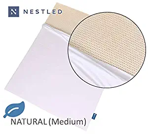 100% Natural Latex Mattress Topper - Medium Firmness - 2 Inch - Twin XL Size - Cotton Cover Included.