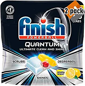 Finish - Quantum - 36ct - Dishwasher Detergent - Powerball - Ultimate Clean & Shine - Dishwashing Tablets - Dish Tabs - 2 Pack