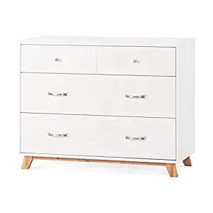 Forever Eclectic by Child Craft SOHO 3-Drawer Dresser, Matte White/Natural