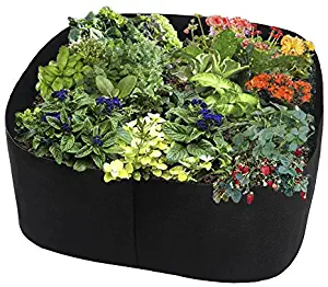 Xnferty Fabric Raised Garden Bed, 2x2 Feet Square Breathable Planting Container Grow Bag Planter Pot for Plants, Flowers, Vegetables (Black)