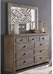 Progressive Furniture Willow Drawer Dresser, Weathered Gray