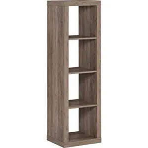 Officesaleman Better Homes and Gardens 4-Cube Organizer Storage Bookcase, Rustic Gray + Free Tablecloth