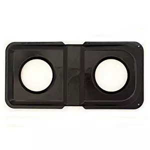 Range Kleen P501 Black Porcelain Rectangular Gas Stove Drip Pan, 16.875 x 8.125-Inches