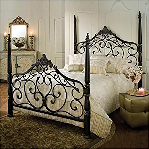 Hillsdale Furniture 1450BQR Parkwood Bed Set with Rails, Queen, Black Gold