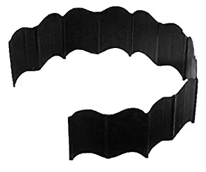 Suncast Resin Quick Edge Decorative Landscape Border - Interlocking Edging Ideal for Curved Borders - Forty 6" Sections - Black Vinyl