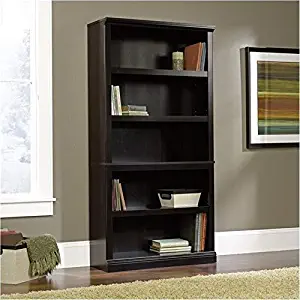 Bowery Hill 5 Shelf Bookcase in Estate Black