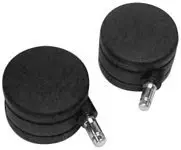 Herman Miller 3-Inch Aeron Office Chair Replacement Double-Wheel Caster Set for Hard Floor and Deep Carpet (Set of 5)