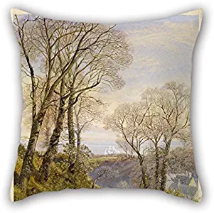 The Oil Painting John Brett - February In The Isle Of Wight Throw Pillow Covers Of 20 X 20 Inches / 50 By 50 Cm Decoration Gift For Office Chair Valentine Wife Kitchen Play Room (twin Sides)