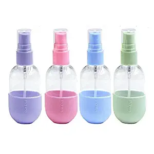 Plastic Spray Bottles 60ML - 2 OZ Empty Clear Mini Travel Bottle TSA Approved With Fine Mist Sprayer, Refillable Perfume Atomizer Leak Proof, Use for Liquid, Cleaning Products, Aromatherapy