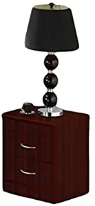 Hodedah 2 Drawer Nightstand, Mahogany