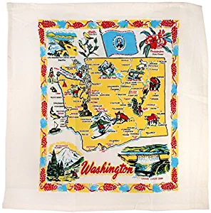 Redandwhitekitchen Washington State Souvenir Dish Towel