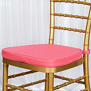 Efavormart Coral Chiavari Chair Cushion Chair Pad with Attachment Straps Party Event Decoration - 2" Thick