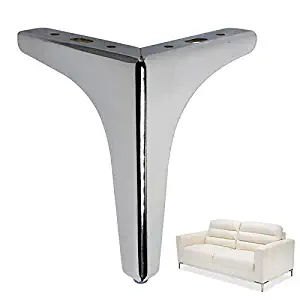 7 inch Furniture Legs Set of 4 Metal Chrome Triangle Sofa Legs Modern for Couch Vanity Dresser Cabinet