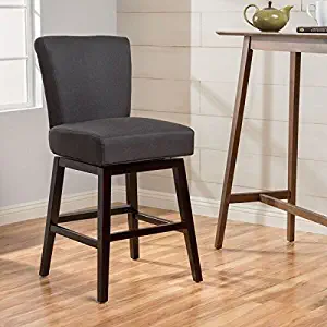 Christopher Knight Home 300797 Tracy Fabric Swivel Counter Stool, Dark Charcoal